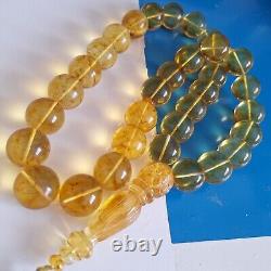 Natural Baltic Amber Islamic Prayer Beads Misbaha Tasbih Rosary 400g