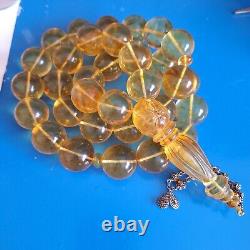 Natural Baltic Amber Islamic Prayer Beads Misbaha Tasbih Rosary 400g