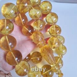 Natural Baltic Amber Islamic Prayer Beads Misbaha Tasbih Rosary 400g