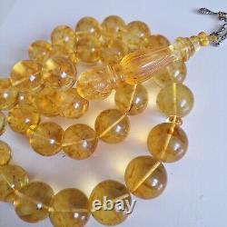 Natural Baltic Amber Islamic Prayer Beads Misbaha Tasbih Rosary 400g