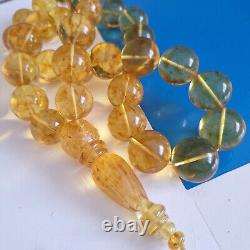 Natural Baltic Amber Islamic Prayer Beads Misbaha Tasbih Rosary 400g