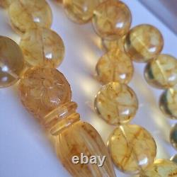 Natural Baltic Amber Islamic Prayer Beads Misbaha Tasbih Rosary 400g