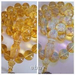 Natural Baltic Amber Islamic Prayer Beads Misbaha Tasbih Rosary 400g