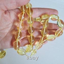 Natural Baltic Amber Islamic Prayer Beads Misbaha Tasbih Rosary 47g