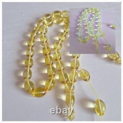 Natural Baltic Amber Islamic Prayer Beads Misbaha Tasbih Rosary 47g