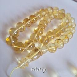 Natural Baltic Amber Islamic Prayer Beads Misbaha Tasbih Rosary 52g