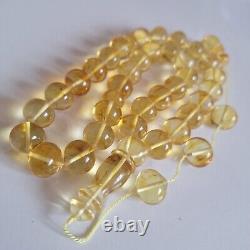 Natural Baltic Amber Islamic Prayer Beads Misbaha Tasbih Rosary 52g