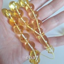 Natural Baltic Amber Islamic Prayer Beads Misbaha Tasbih Rosary 52g