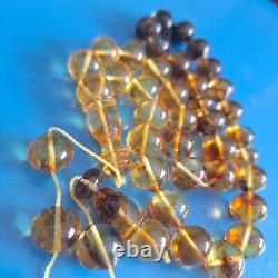 Natural Baltic Amber Islamic Prayer Beads Misbaha Tasbih Rosary 53g