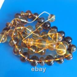 Natural Baltic Amber Islamic Prayer Beads Misbaha Tasbih Rosary 53g