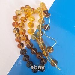 Natural Baltic Amber Islamic Prayer Beads Misbaha Tasbih Rosary 53g