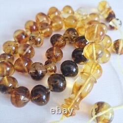 Natural Baltic Amber Islamic Prayer Beads Misbaha Tasbih Rosary 53g