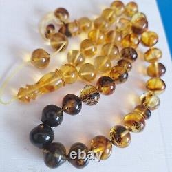 Natural Baltic Amber Islamic Prayer Beads Misbaha Tasbih Rosary 53g