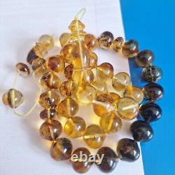 Natural Baltic Amber Islamic Prayer Beads Misbaha Tasbih Rosary 53g