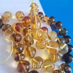 Natural Baltic Amber Islamic Prayer Beads Misbaha Tasbih Rosary 53g