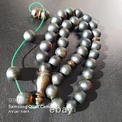 Natural Baltic Amber Islamic Prayer Beads Misbaha Tasbih Rosary 57g 33 beads