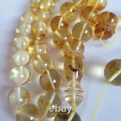 Natural Baltic Amber Islamic Prayer Beads Misbaha Tasbih Rosary 58g 13.7mm