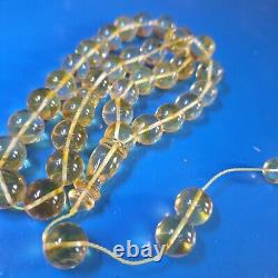 Natural Baltic Amber Islamic Prayer Beads Misbaha Tasbih Rosary 58g13.5mm Formed