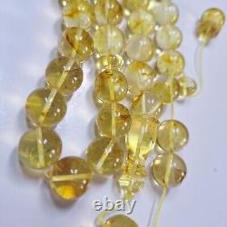 Natural Baltic Amber Islamic Prayer Beads Misbaha Tasbih Rosary 58g13.5mm Formed