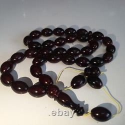 Natural Baltic Amber Islamic Prayer Beads Misbaha Tasbih Rosary 61g Pressed
