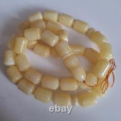 Natural Baltic Amber Islamic Prayer Beads Misbaha Tasbih Rosary 62g