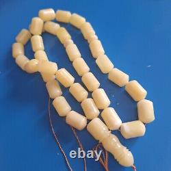 Natural Baltic Amber Islamic Prayer Beads Misbaha Tasbih Rosary 62g