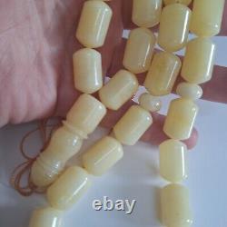 Natural Baltic Amber Islamic Prayer Beads Misbaha Tasbih Rosary 62g