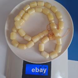 Natural Baltic Amber Islamic Prayer Beads Misbaha Tasbih Rosary 62g