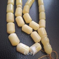 Natural Baltic Amber Islamic Prayer Beads Misbaha Tasbih Rosary 62g