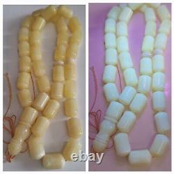 Natural Baltic Amber Islamic Prayer Beads Misbaha Tasbih Rosary 62g