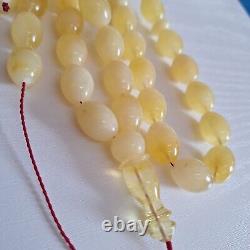 Natural Baltic Amber Islamic Prayer Beads Misbaha Tasbih Rosary 64g