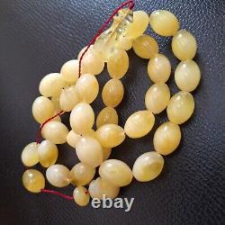 Natural Baltic Amber Islamic Prayer Beads Misbaha Tasbih Rosary 64g