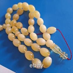 Natural Baltic Amber Islamic Prayer Beads Misbaha Tasbih Rosary 64g