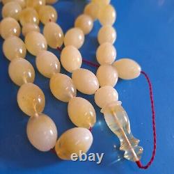 Natural Baltic Amber Islamic Prayer Beads Misbaha Tasbih Rosary 64g