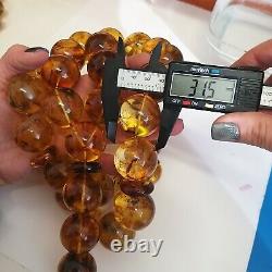 Natural Baltic Amber Islamic Prayer Beads Misbaha Tasbih Rosary 650g 33 Beads