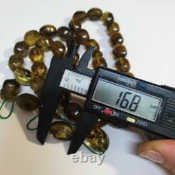 Natural Baltic Amber Islamic Prayer Beads Misbaha Tasbih Rosary 69g 33 Beads