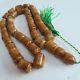 Natural Baltic Amber Islamic Prayer Beads Misbaha Tasbih Rosary 74g Pressed
