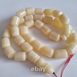 Natural Baltic Amber Islamic Prayer Beads Misbaha Tasbih Rosary 76g