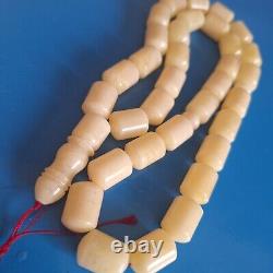 Natural Baltic Amber Islamic Prayer Beads Misbaha Tasbih Rosary 76g