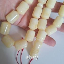 Natural Baltic Amber Islamic Prayer Beads Misbaha Tasbih Rosary 76g