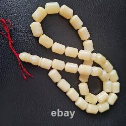 Natural Baltic Amber Islamic Prayer Beads Misbaha Tasbih Rosary 76g