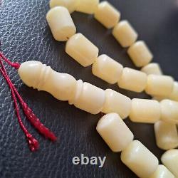 Natural Baltic Amber Islamic Prayer Beads Misbaha Tasbih Rosary 76g