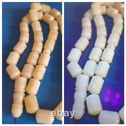 Natural Baltic Amber Islamic Prayer Beads Misbaha Tasbih Rosary 76g