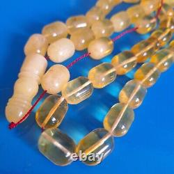 Natural Baltic Amber Islamic Prayer Beads Misbaha Tasbih Rosary 80g