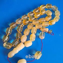 Natural Baltic Amber Islamic Prayer Beads Misbaha Tasbih Rosary 80g