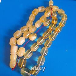 Natural Baltic Amber Islamic Prayer Beads Misbaha Tasbih Rosary 80g