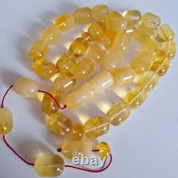 Natural Baltic Amber Islamic Prayer Beads Misbaha Tasbih Rosary 80g