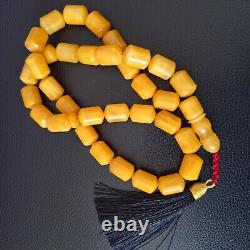 Natural Baltic Amber Islamic Prayer Beads Misbaha Tasbih Rosary 81g