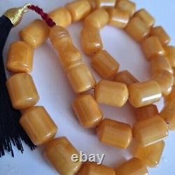 Natural Baltic Amber Islamic Prayer Beads Misbaha Tasbih Rosary 81g