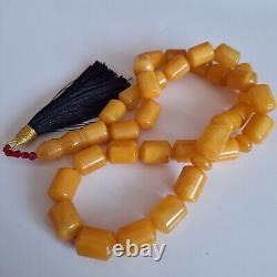 Natural Baltic Amber Islamic Prayer Beads Misbaha Tasbih Rosary 81g